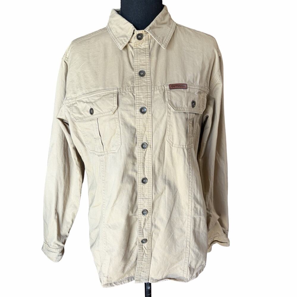 Outdoor Series Fallow Shirt XS Tan Cotton Utility Safari Button Up Workwear